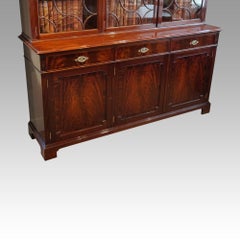 English Edwardian Mahogany Library Bookcase by Warings of Liverpool, circa 1900