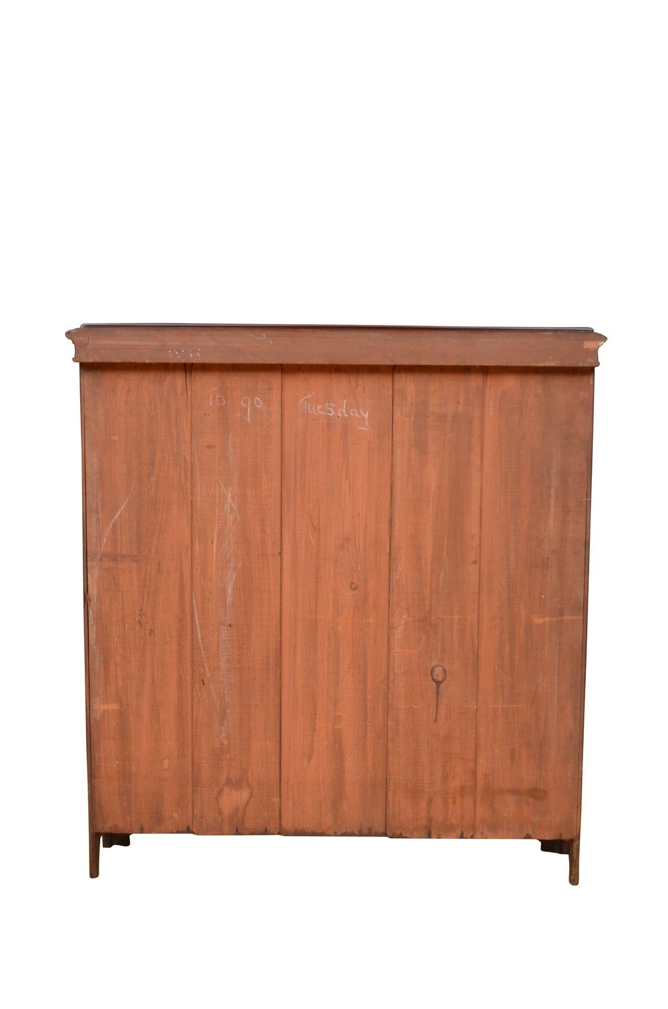 Librería abierta inglesa eduardiana de caoba en venta 9