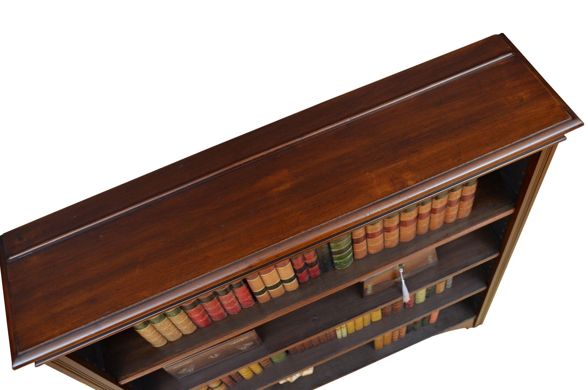 Librería abierta inglesa eduardiana de caoba siglo XX en venta