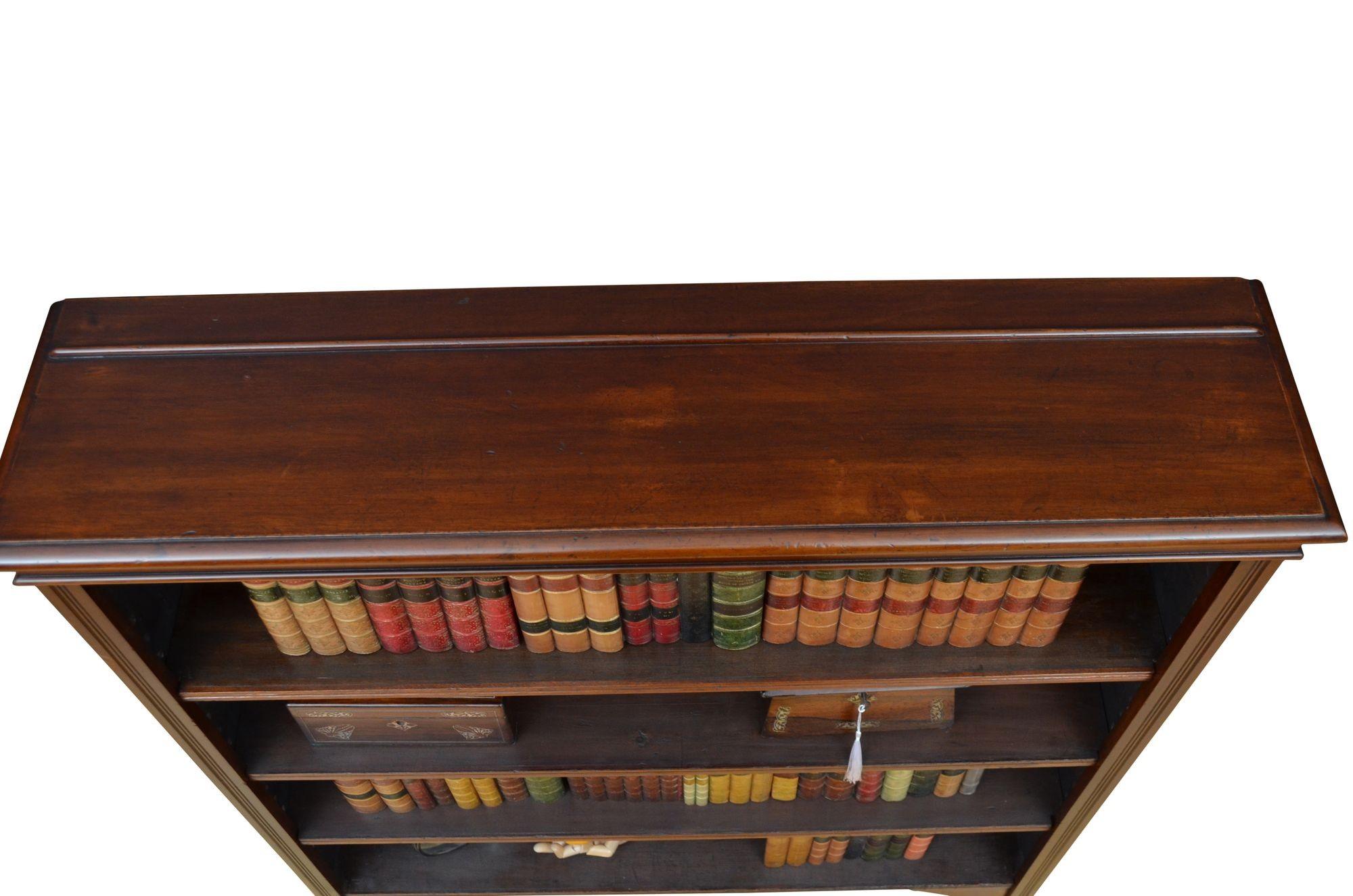 Librería abierta inglesa eduardiana de caoba Caoba en venta