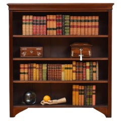 Antique English Edwardian Mahogany Open Bookcase