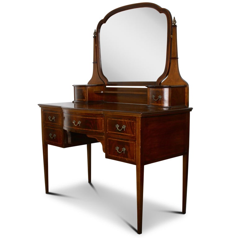 English Edwardian Mahogany Vanity at 1stDibs