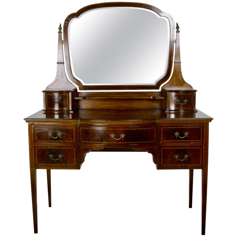 English Edwardian Mahogany Vanity at 1stDibs