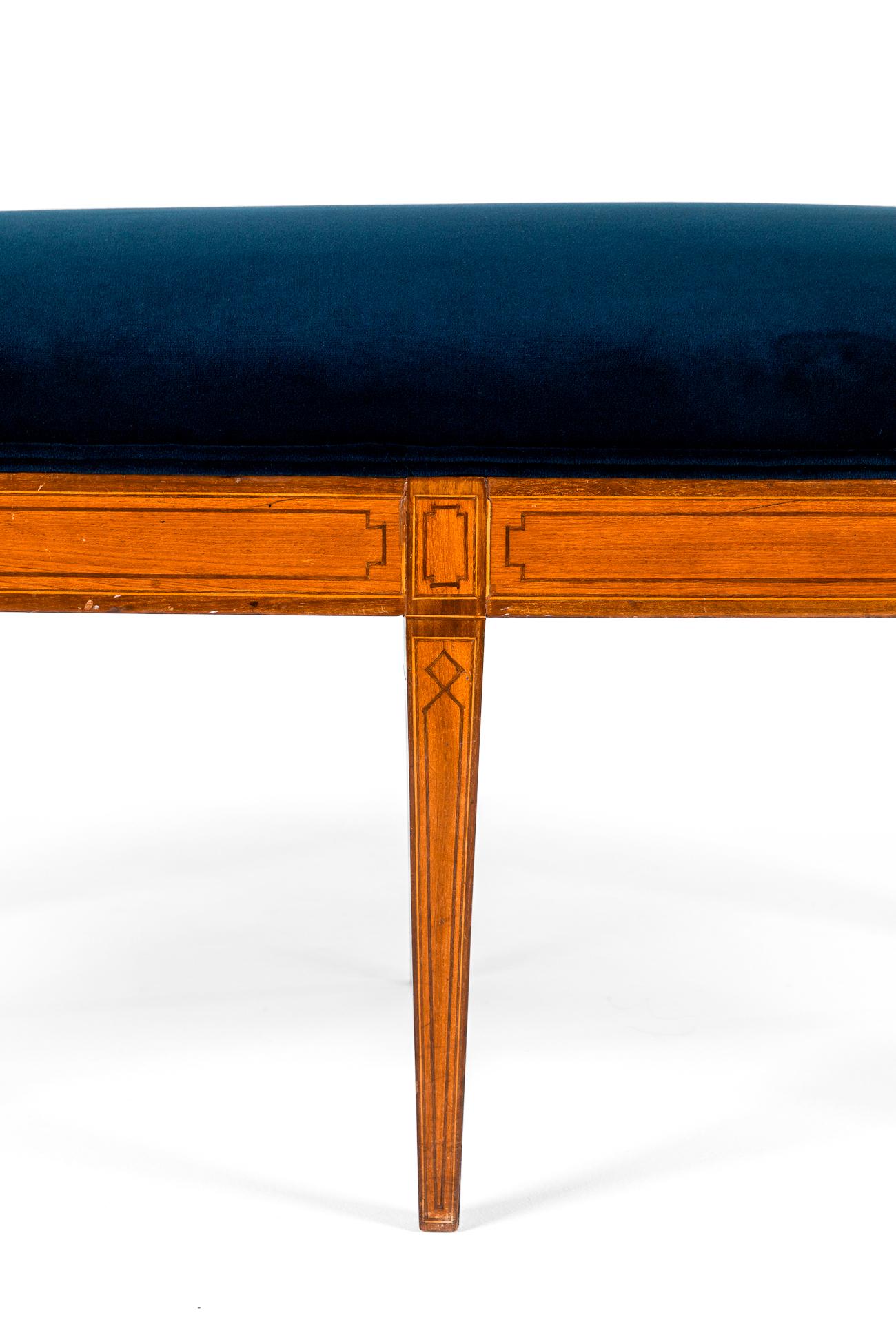 19th Century English Edwardian Mahogany Window Seat For Sale