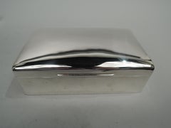 English Edwardian Modern Sterling Silver Box by Comyns