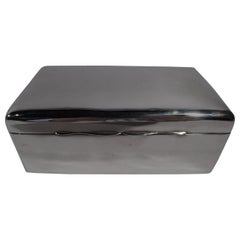 English Edwardian Modern Sterling Silver Box