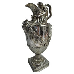 English Edwardian Neoclassical Sacred to Neptune Ewer After Flaxman