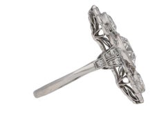 English Edwardian Ornate Diamond Platinum Ring