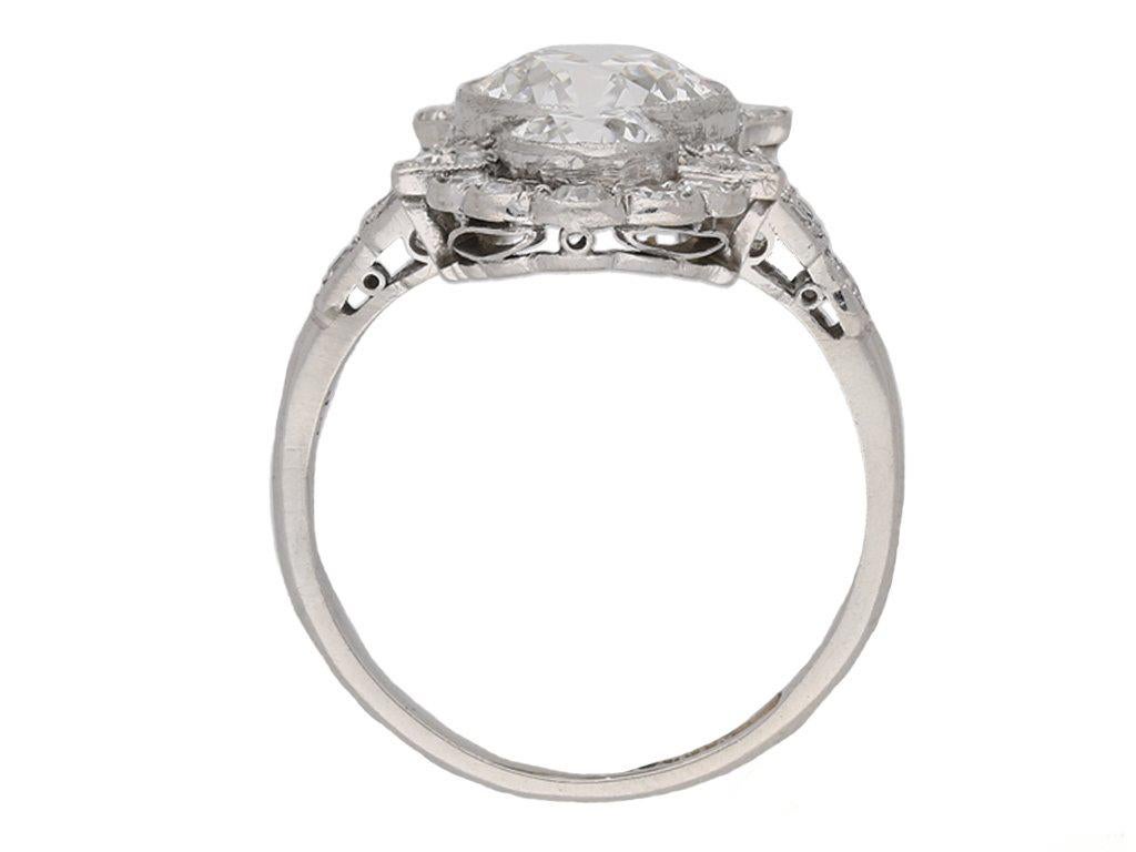 English Edwardian Ornate Diamond Platinum Ring For Sale at 1stDibs ...