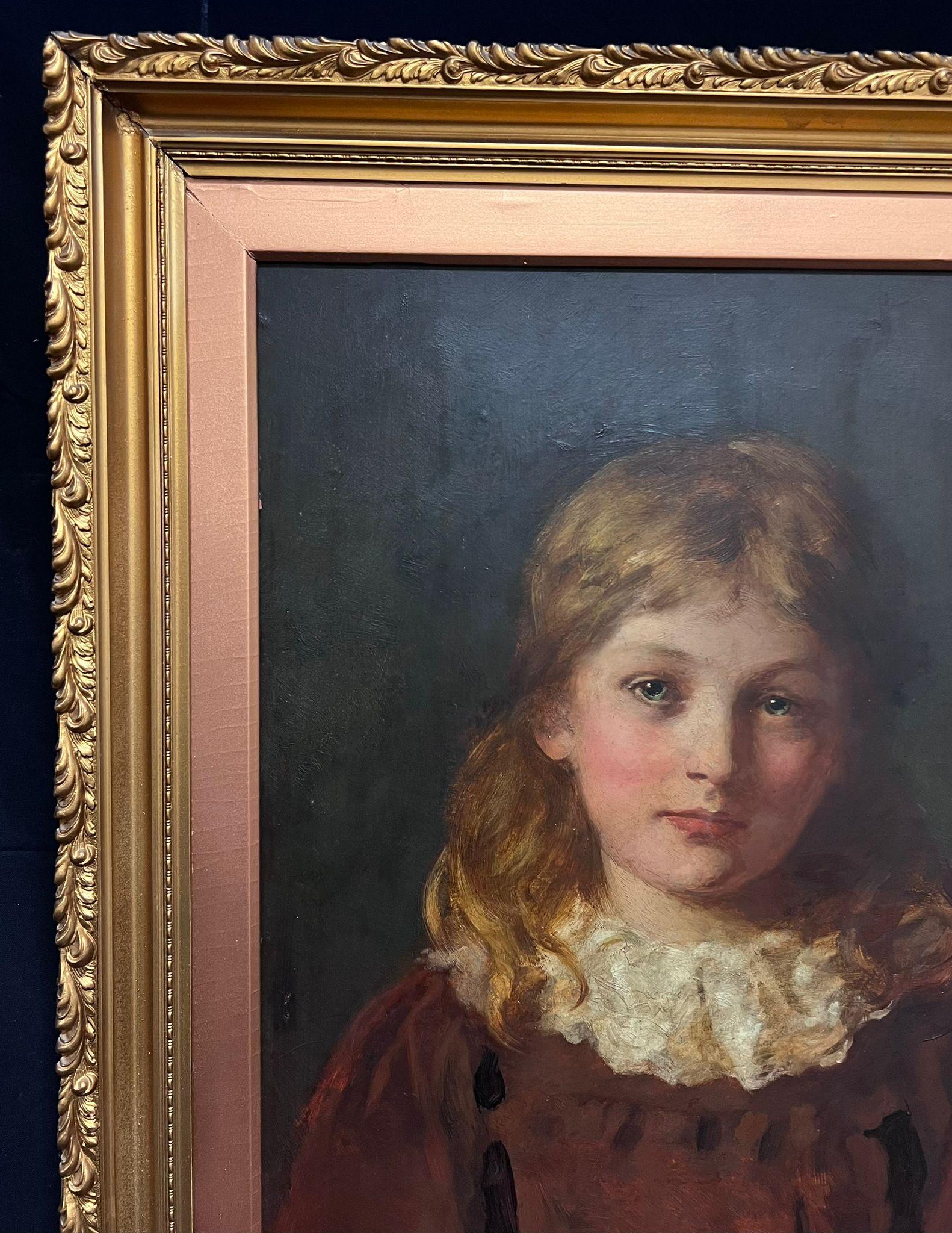 Retrato de una joven de pelo castaño con un vestido rojo
English School, finales del siglo XIX/principios del XX
finales de la época victoriana/principios de la época eduardiana
óleo sobre tabla, enmarcado
Enmarcado: 30,5 x 24 pulgadas
Tablero: 27 x