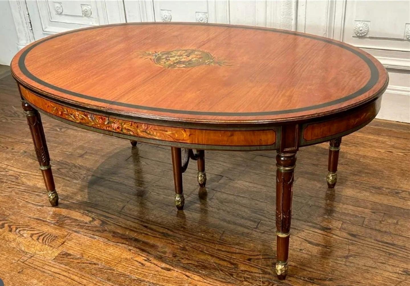 Bronze English Edwardian Period Adam Style Cocktail Table For Sale