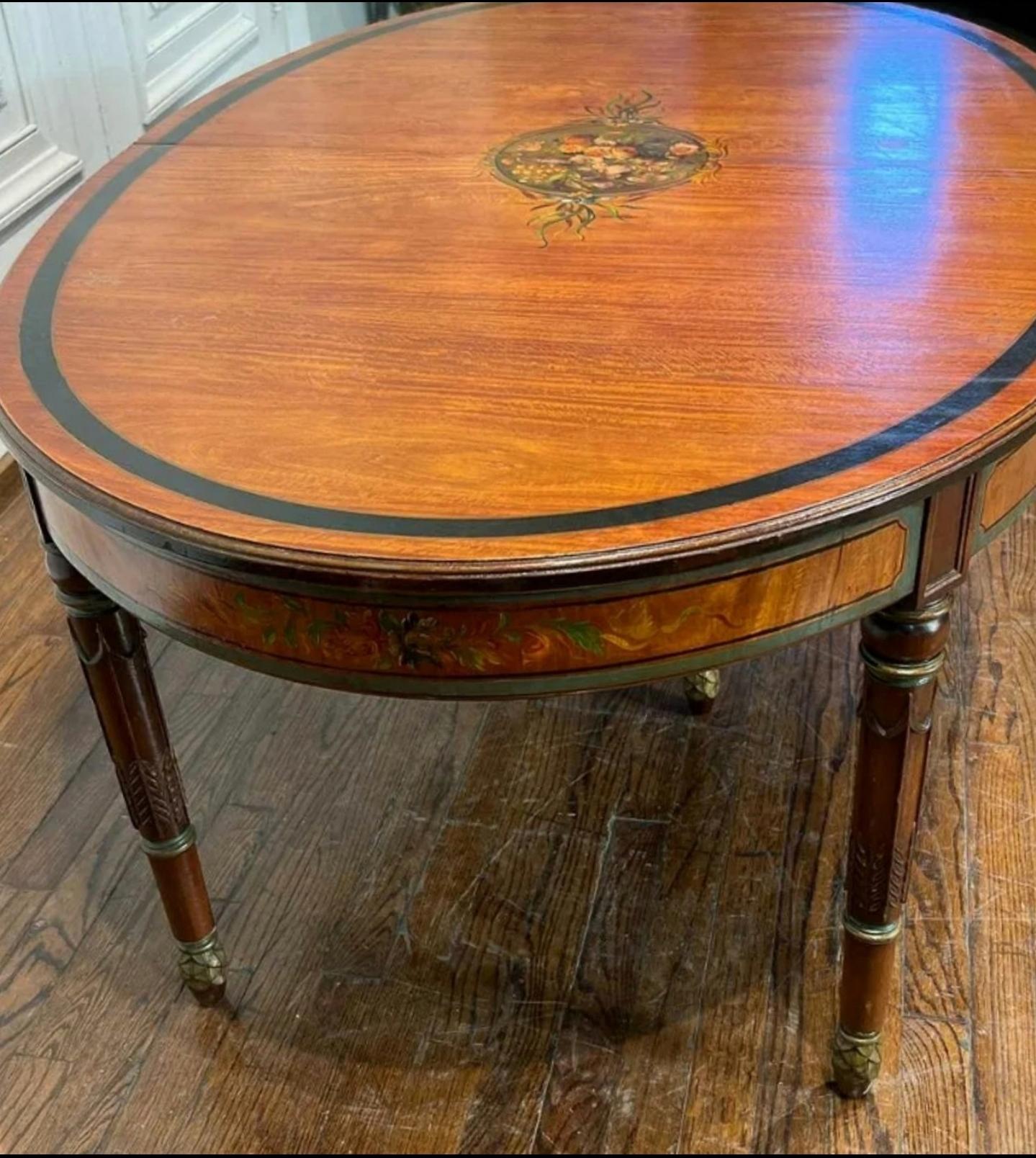 English Edwardian Period Adam Style Cocktail Table For Sale 2