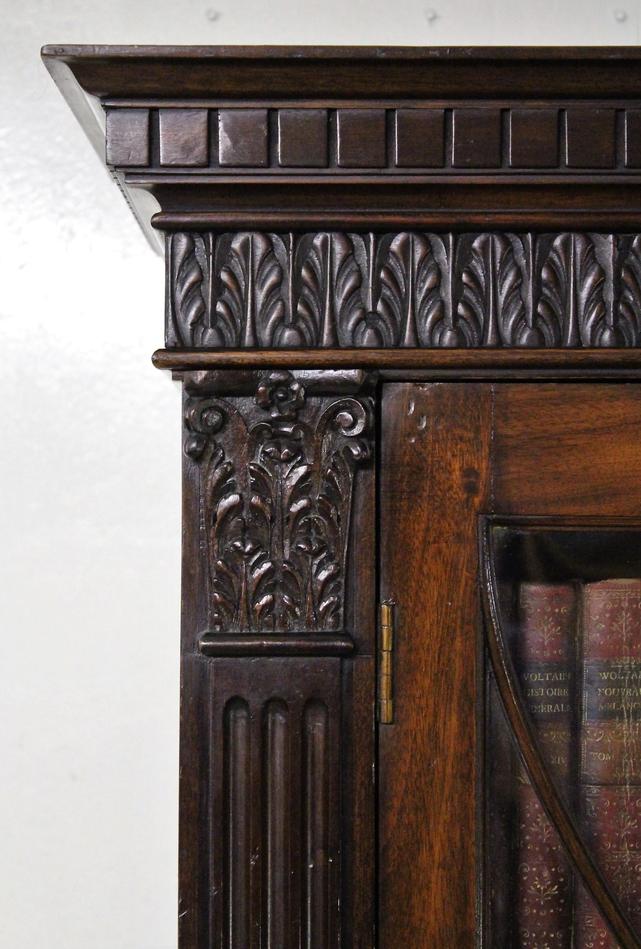 English Edwardian Period Chippendale Style Mahogany Bookcase 6