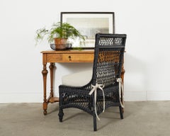 English Edwardian Quarter Sawn Oak Library Table Desk