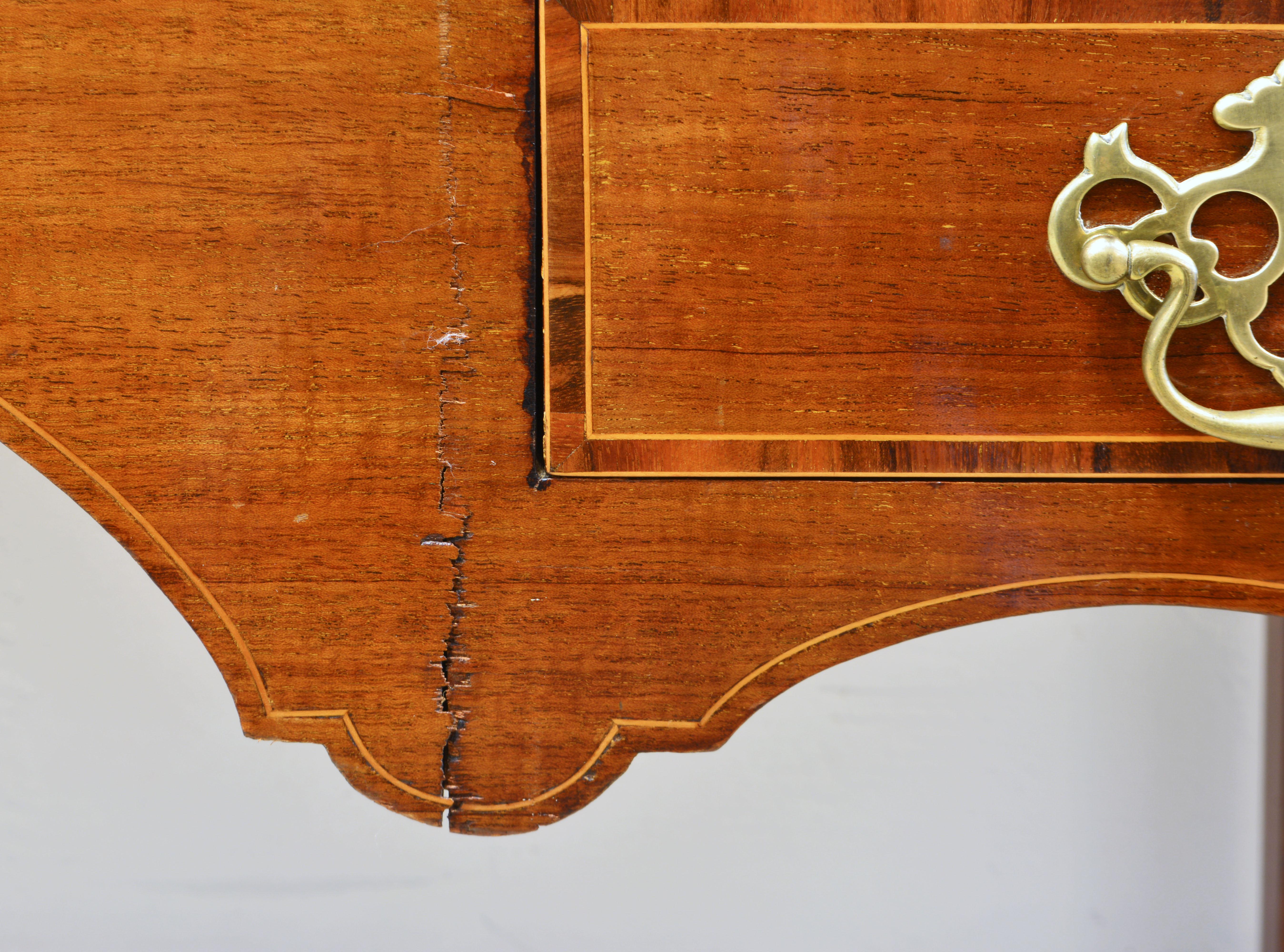 English Edwardian Richly Inlaid Five Drawer Ladies Writing Desk, circa 1880 7