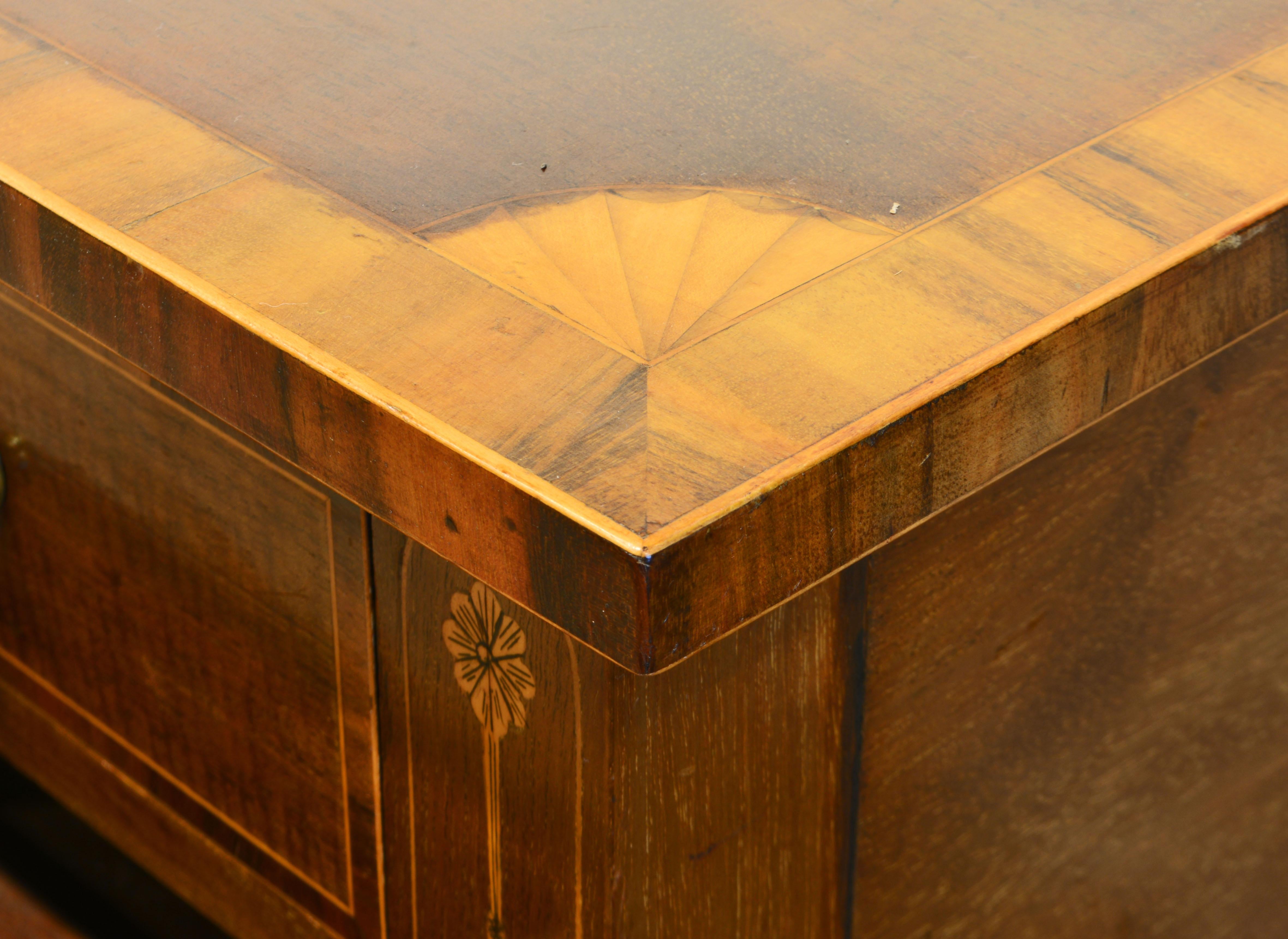 English Edwardian Richly Inlaid Five Drawer Ladies Writing Desk, circa 1880 2