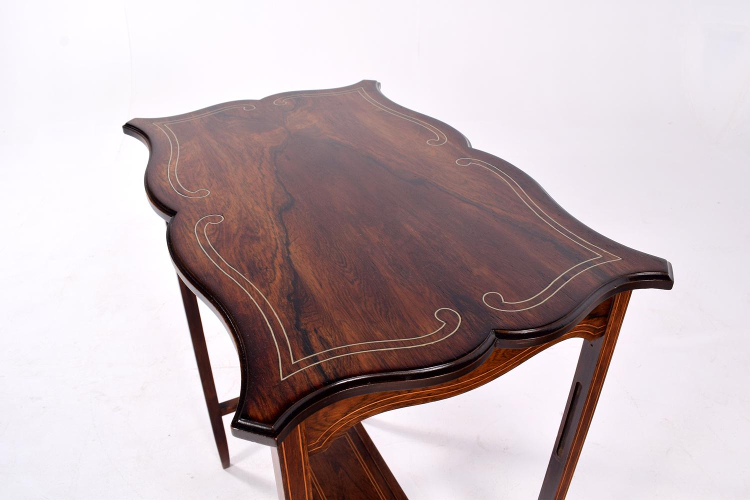 English Edwardian Rosewood Side Table, 1910 4