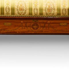 English Edwardian Satinwood Inlaid Duet Stool, circa 1900