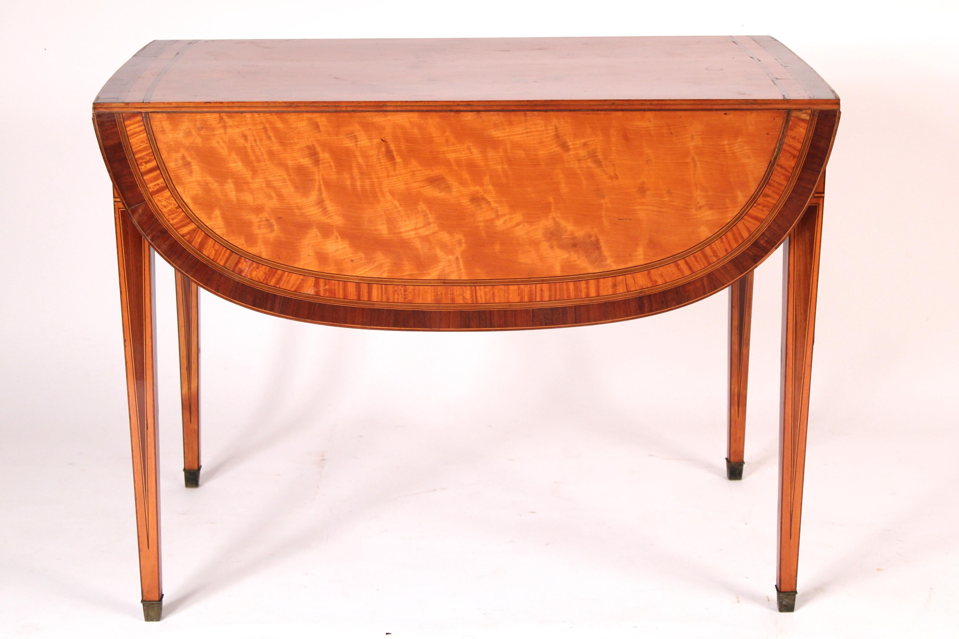 Début du 20ème siècle Table Pembroke anglaise édouardienne en bois de citronnier