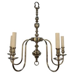 Lustre anglais édouardien en métal argenté