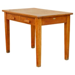 Escritorio / Mesa de escribir inglesa eduardiana de roble macizo