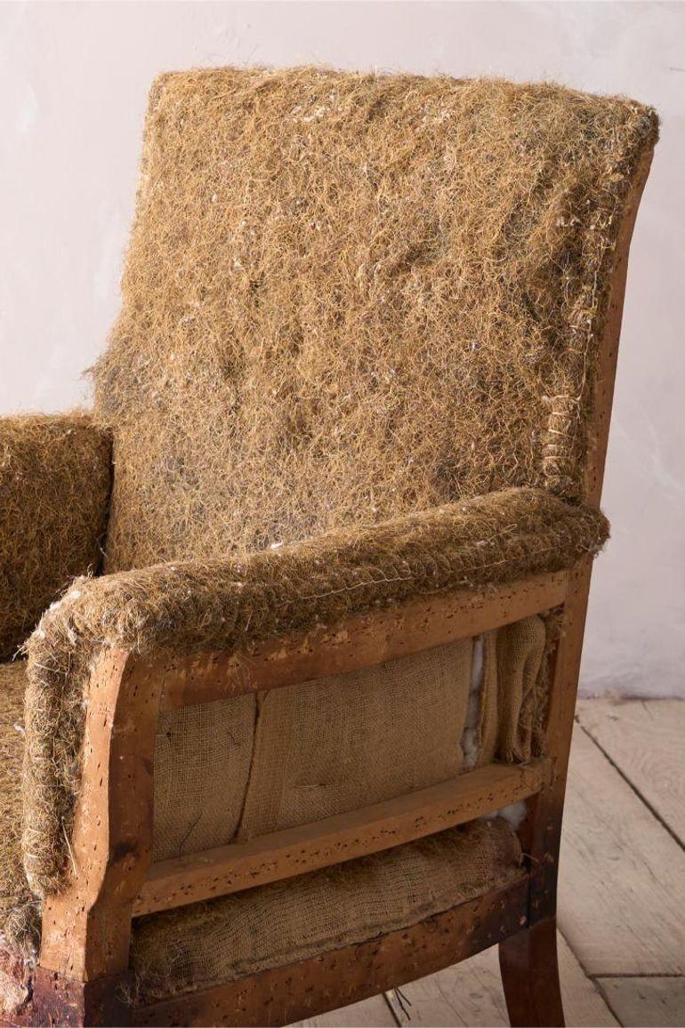 Englischer Edwardianischer Sessel mit quadratischer Rückenlehne im Zustand „Hervorragend“ im Angebot in Malton, GB
