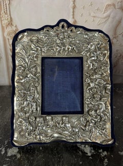 Cornice in argento sterling in stile edoardiano inglese, realizzata da William Henry Leather, Birmingham, 1901