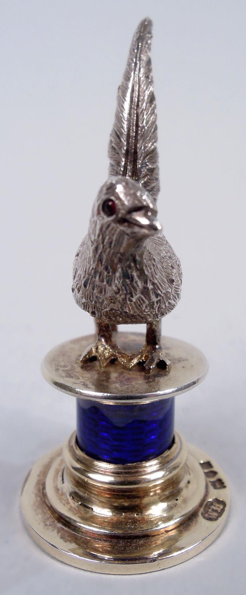 English Edwardian Sterling Silver Game Bird Place Card Holders, 1908 im Zustand „Gut“ im Angebot in New York, NY
