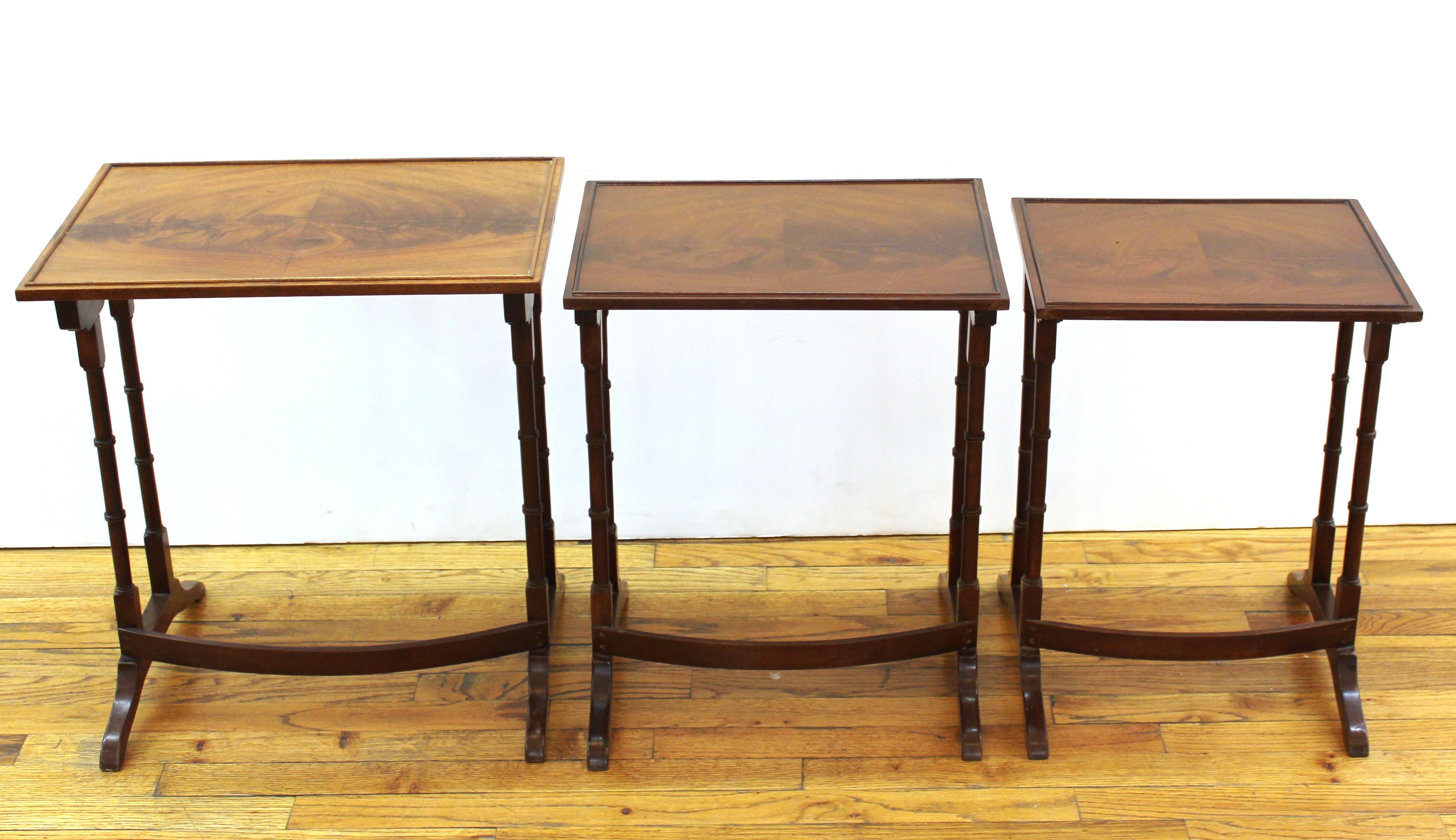 English Edwardian Style Nesting Tables 1