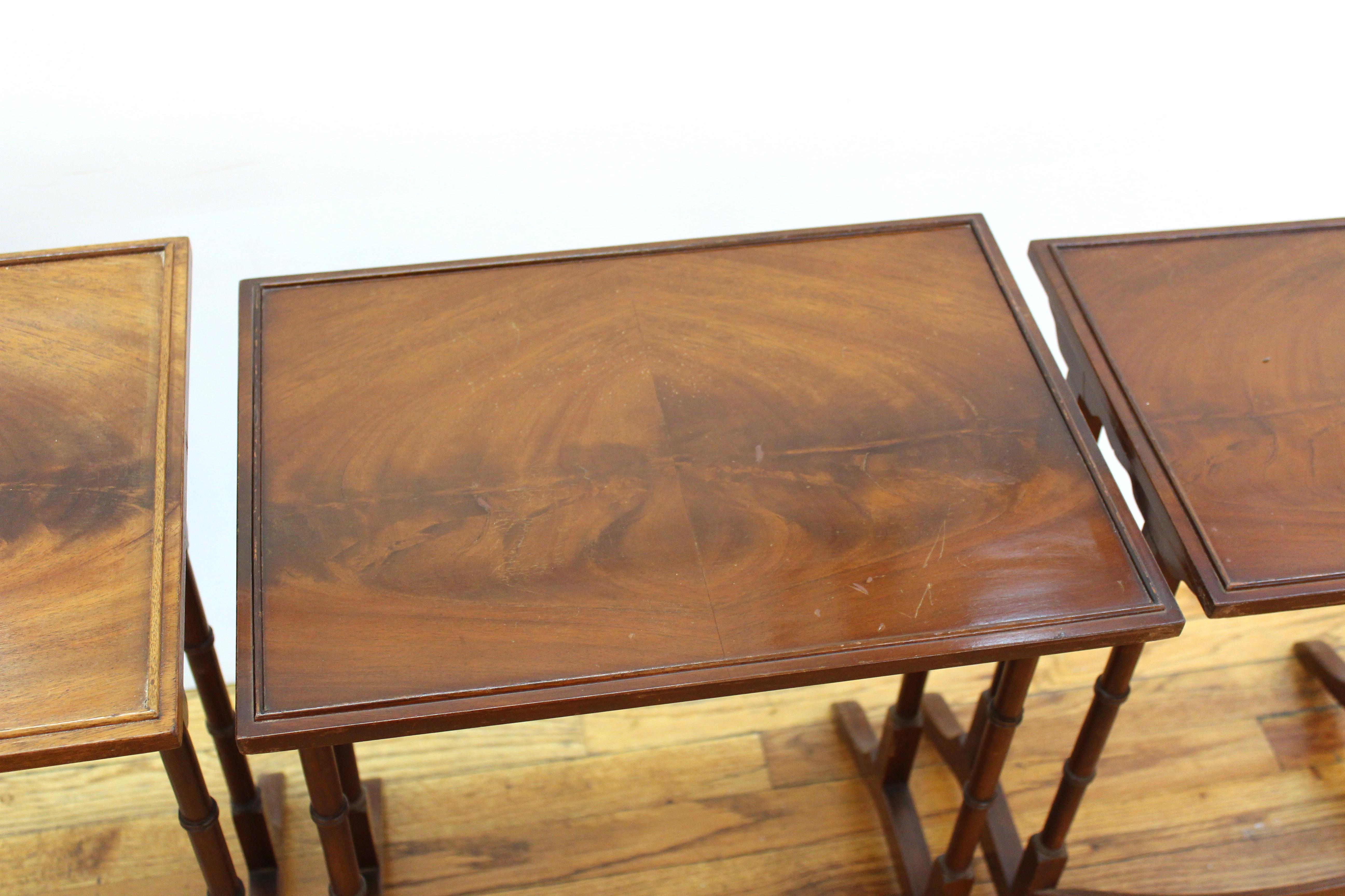 English Edwardian Style Nesting Tables 3