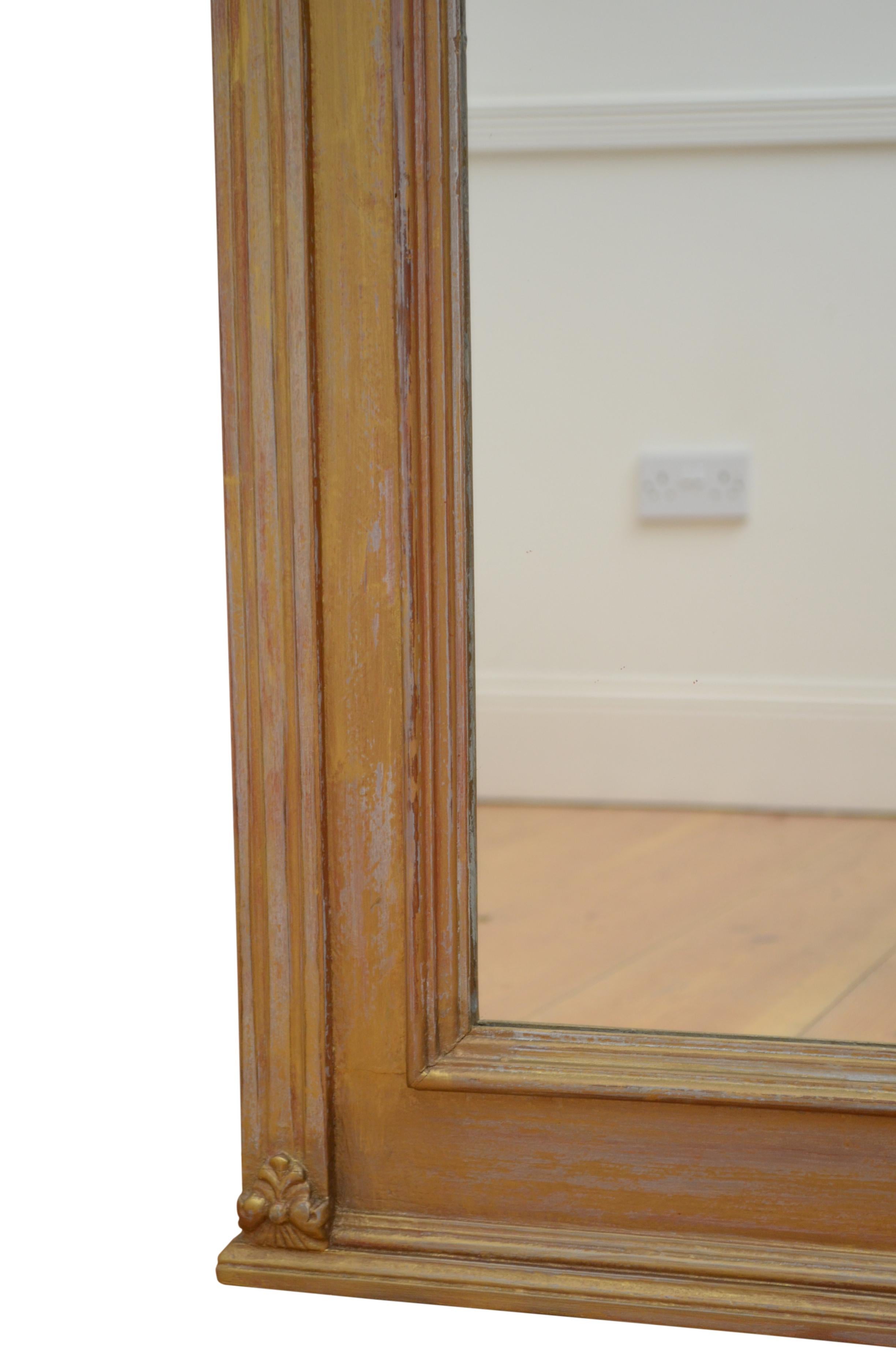Espejo de pared eduardiano inglés H93cm c1900 Europeo en venta