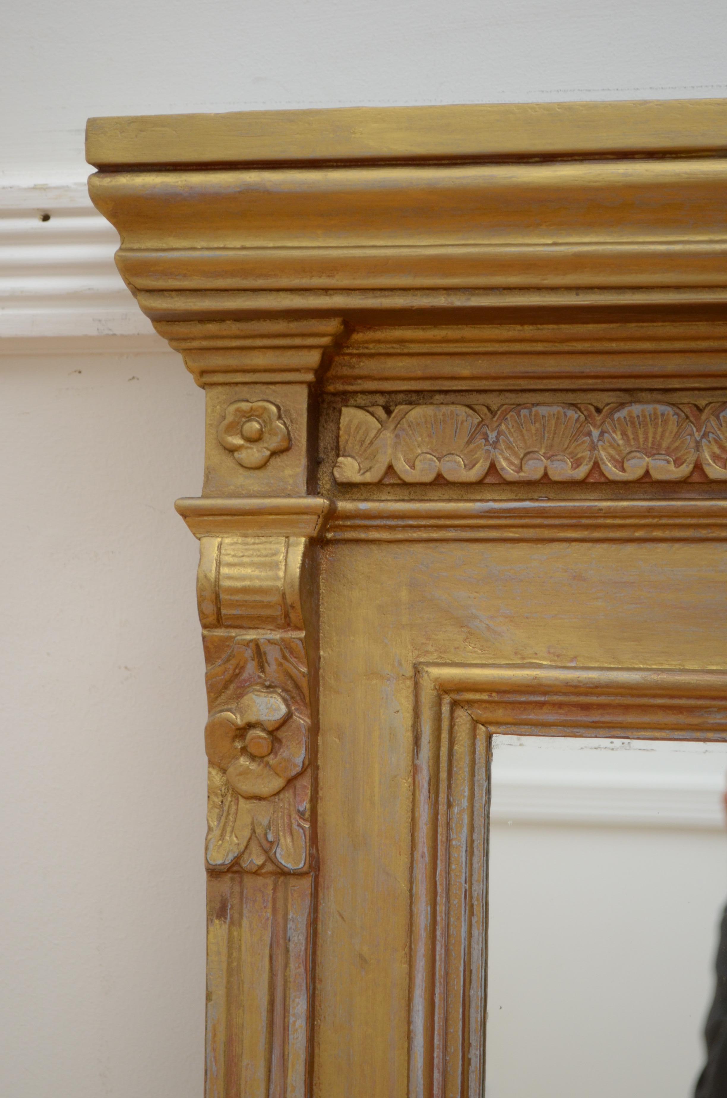 Espejo de pared eduardiano inglés H93cm c1900 siglo XX en venta