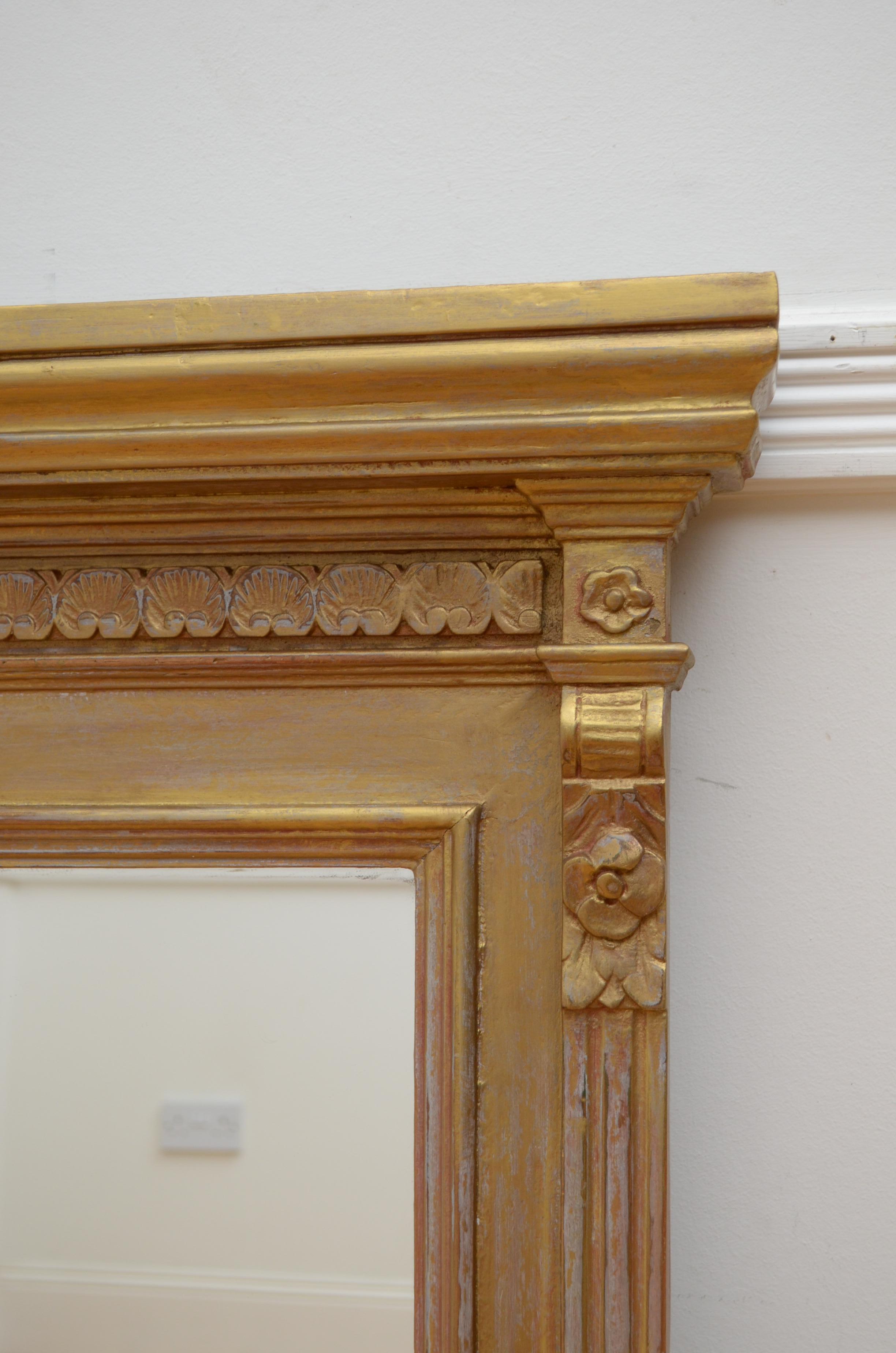 Espejo de pared eduardiano inglés H93cm c1900 en venta 2