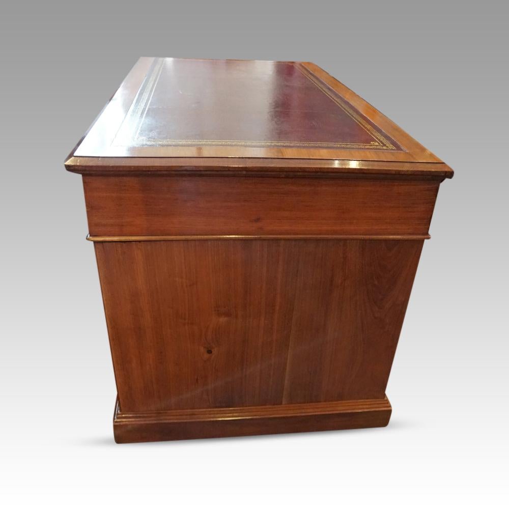 English Edwardian walnut Maple & co pedestal desk 5