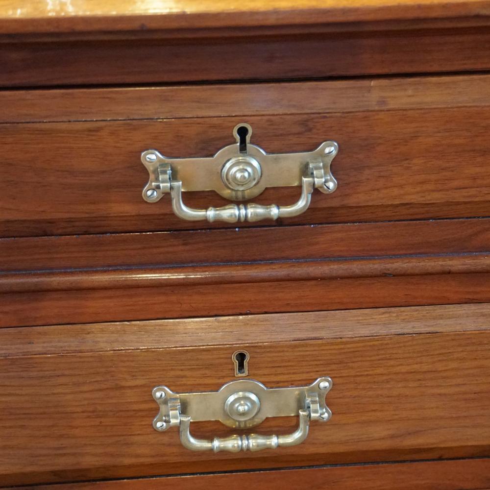 Walnut English Edwardian walnut Maple & co pedestal desk
