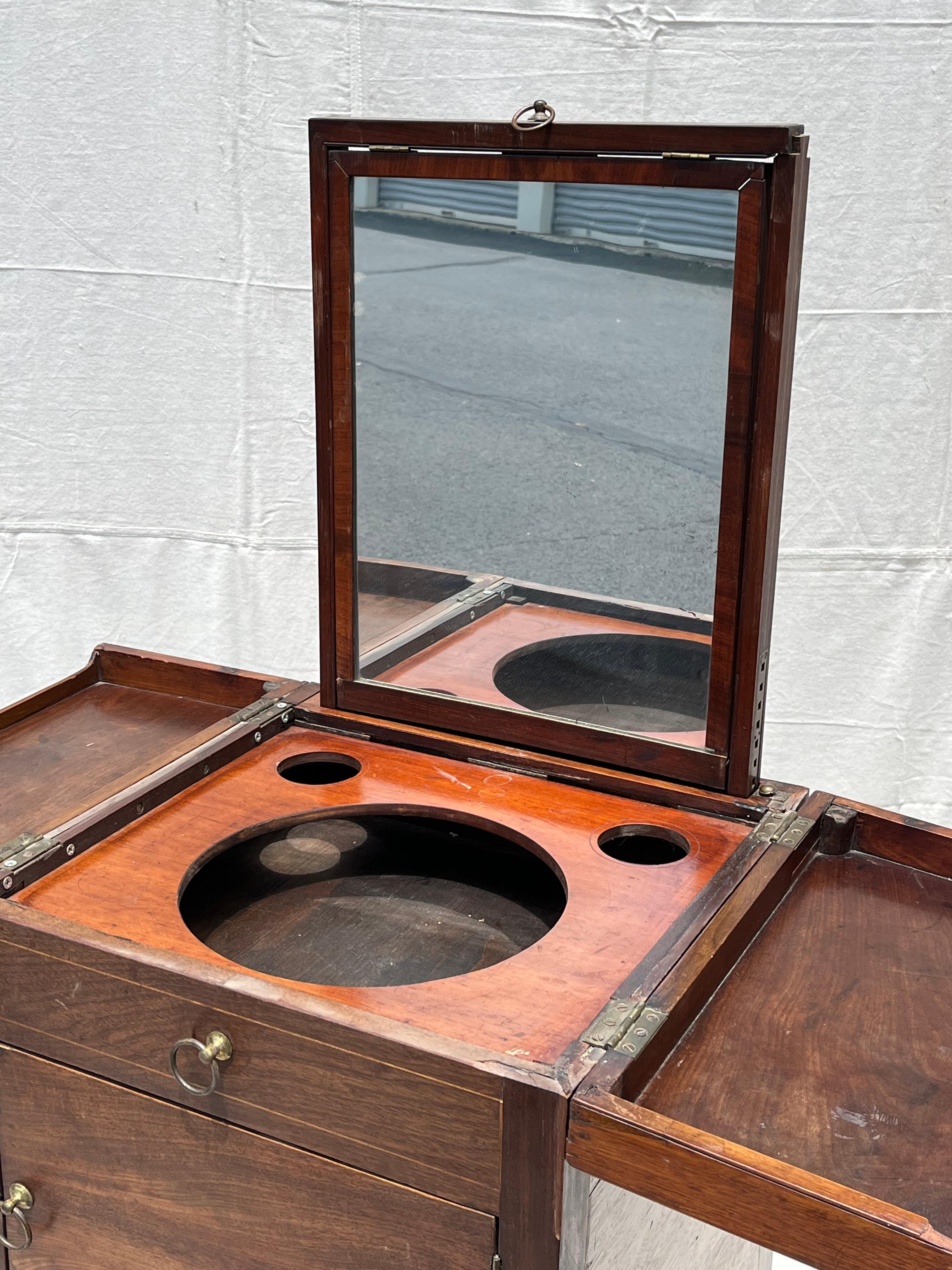 Late 19th Century English Edwardian Wash Stand, Circa 1890 For Sale