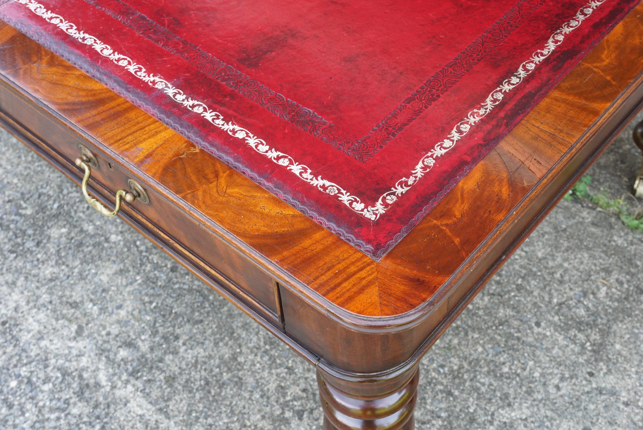 Early 20th Century English Edwardian Writing Table in the Regency Taste