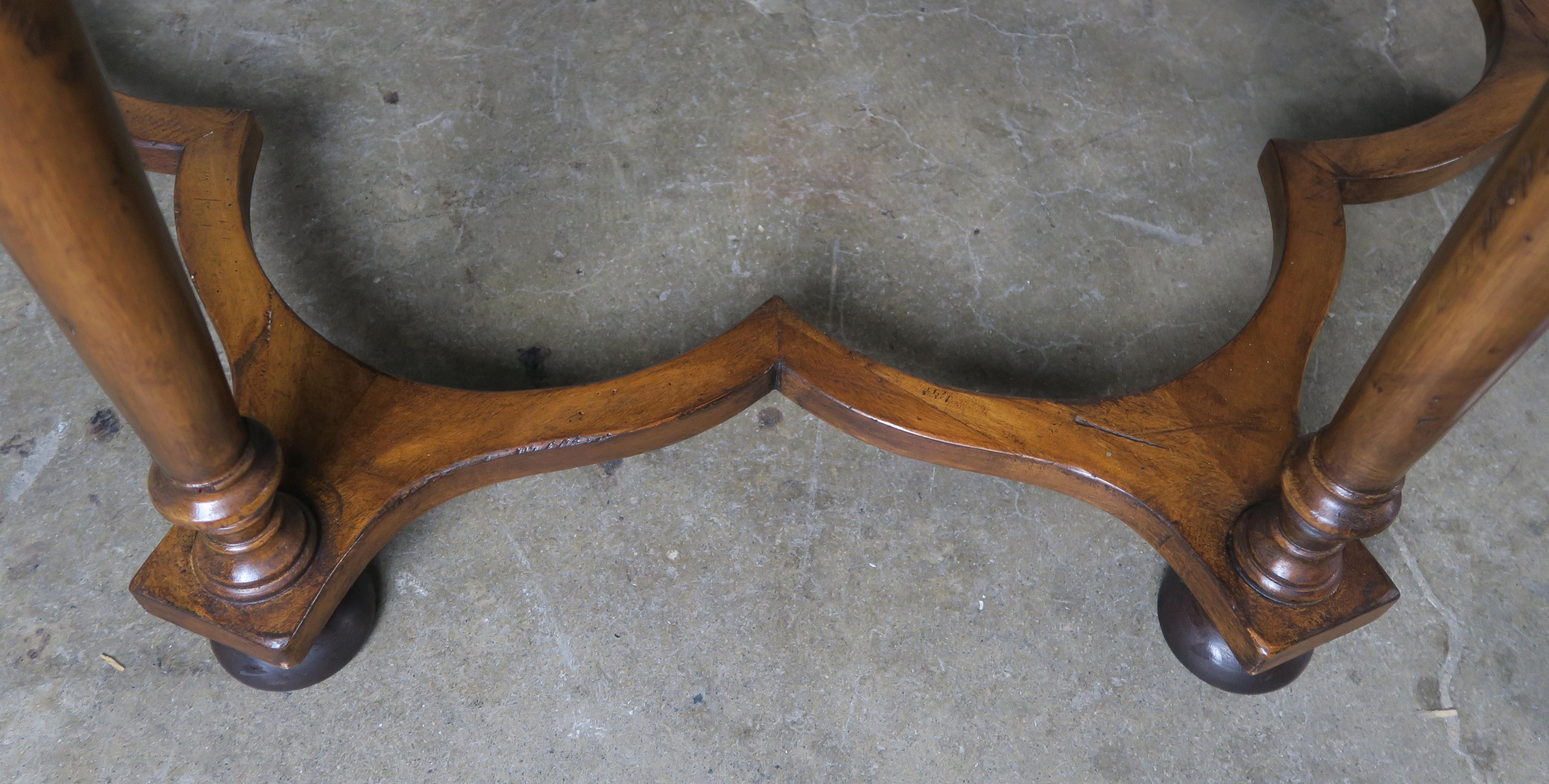 English Eight-Legged Inlaid Table, circa 1940s In Excellent Condition In Los Angeles, CA