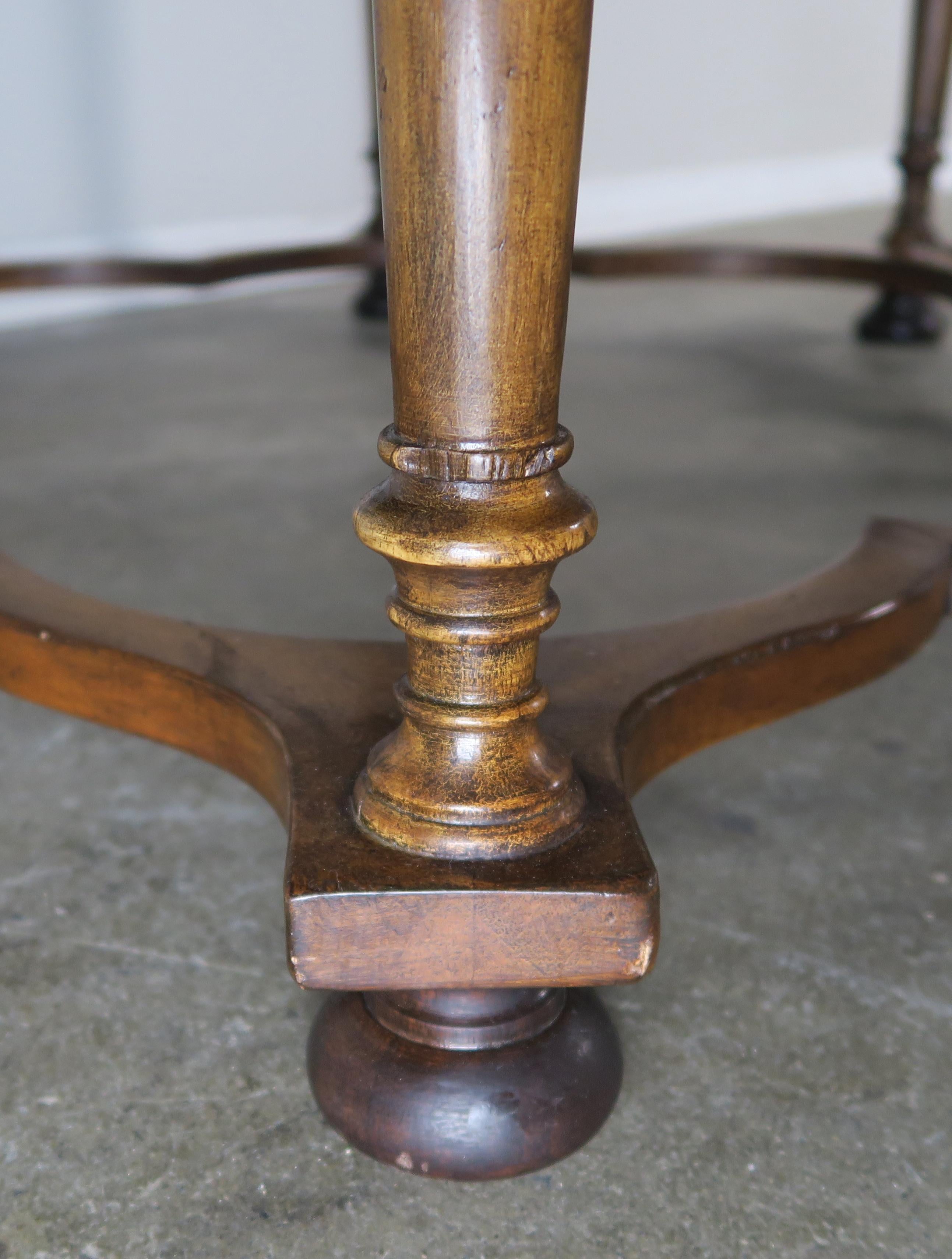 Mid-20th Century English Eight-Legged Inlaid Table, circa 1940s