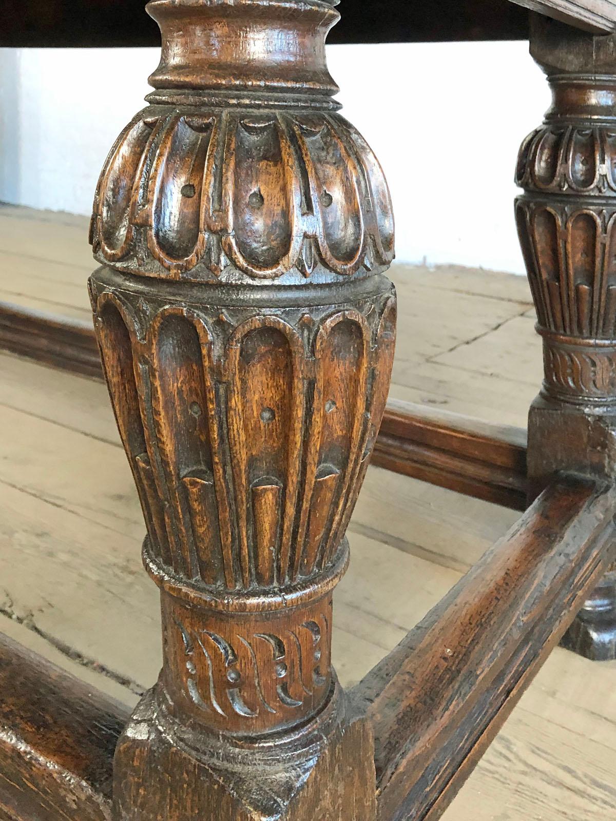 English Elizabeth I Oak 16th Century Refectory or Center Table For Sale 2