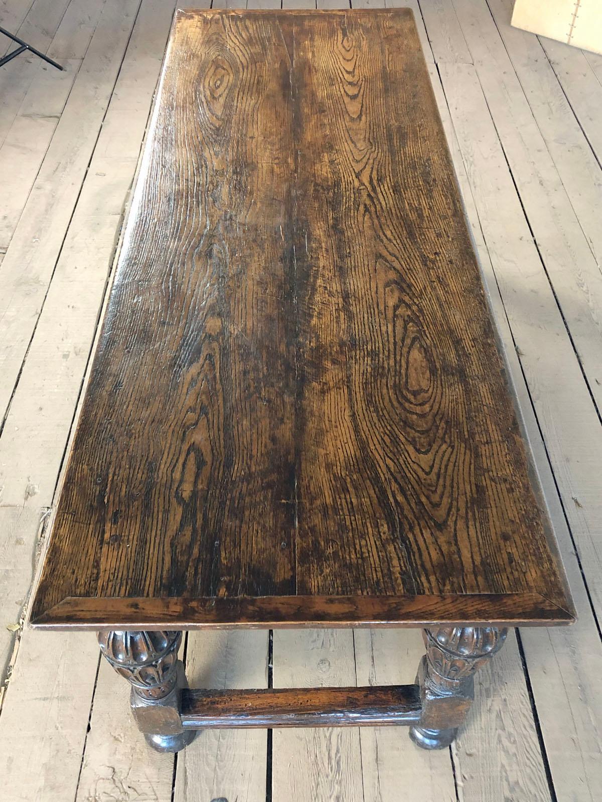 English Elizabeth I Oak 16th Century Refectory or Center Table For Sale 1