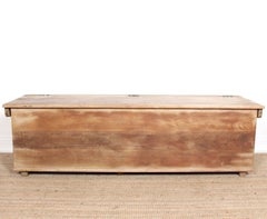 English Elm Blanket Box Long Chest Coffee Trunk
