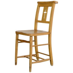 English Elm Chapel Chairs, circa 1950s