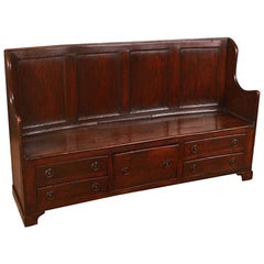 Antique English Elm Settle/Bench