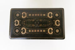 English Embossed Leather Jewelry Box