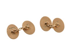 English Enamel Gold Road to Ruins Gambling Cufflinks