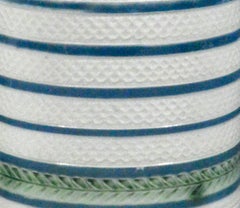 English Engine-turned Creamware Tankard