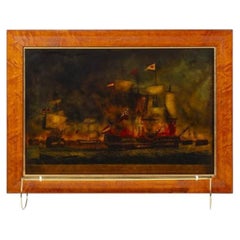 English engraving - 'Battle scene' - 19th century