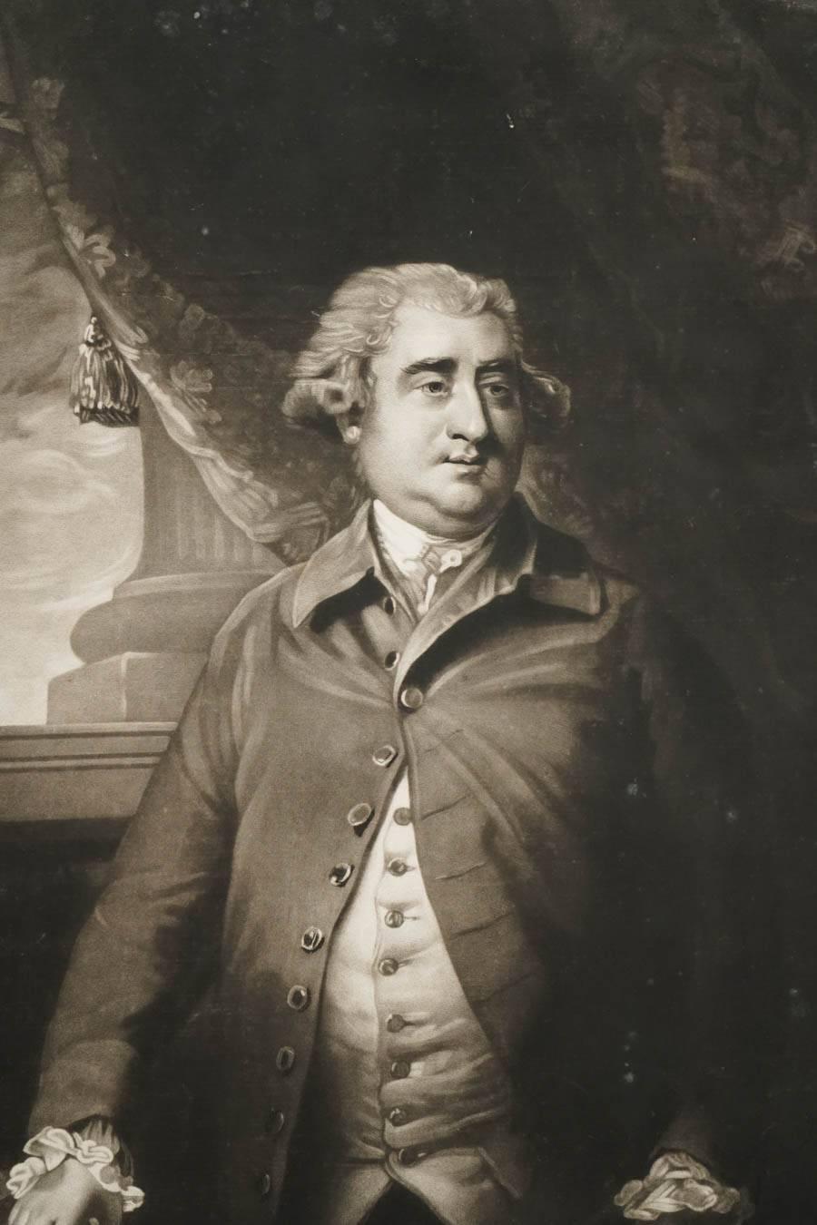 English Engraving from the 19th century by John Jones. The portrait of James Fose after Sir Joshua Reynolds, 1792.
 