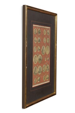 English engraving of Medals associated with King William III and Queen Mary